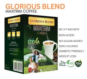 Glorious Blend Maxitrim Coffee with L-Carnitine for Slimming Burn Fat with Malunggay and Healthy Coffee