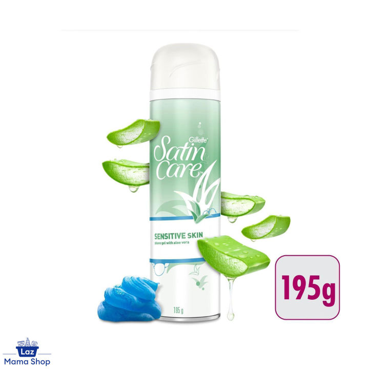 Gillette Satin Care Sensitive Shave Gel 195g (Laz Mama Shop)