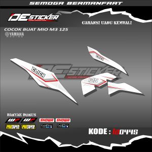 Striping Variasi Motor Mio M3 Motif BALAP keren Click Semi Full Kode LA0445