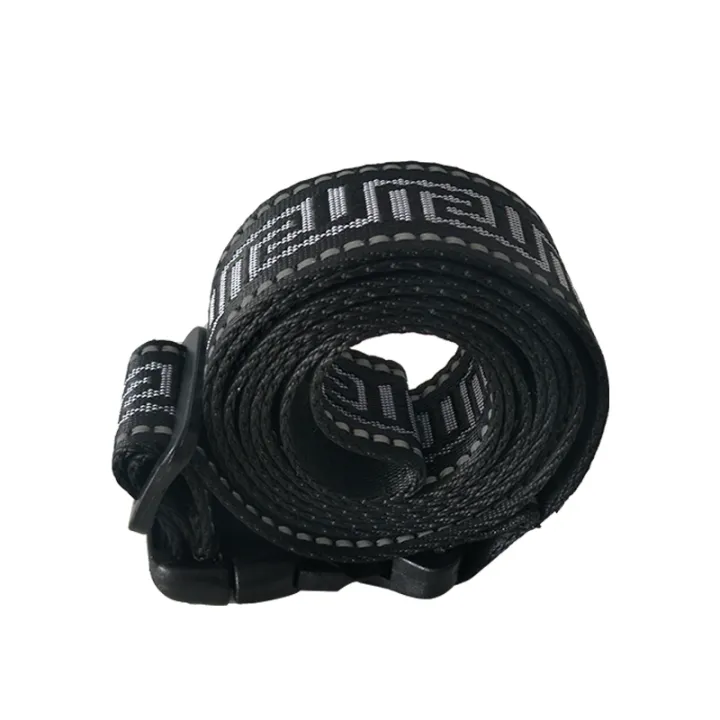 CAMPINGMOON%20T-110%20Flat%20Equipment%20Binding%20Belt%20Black%20Thick%20Nylon%20POM%20Buckle%20145cm%20Outdoor%20Camping%20Luggage%20Tool%20Bandage%20Rope%20Strap%20Webbing%20-%20Image%202