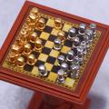 Compact Chess Board With Metal Pieces Realistic Travel Friendly Game For Adults And Collectors. 