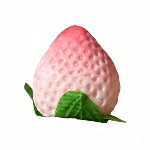 FLEURS Soft Stretchy Strawberry Squeeze Toy Slow Rising Slow Rebound Cream Strawberry Fidget Toy Relaxing Super Wet Soft Sensory Squeeze Toy For Adults
