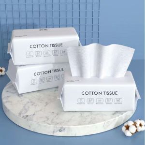 【SG In Stock】3 Packs (100Pcs/Pack) Disposable Facial Cotton Tissue 20x20cm For Baby Women Men Universal Face Cleaning Towel High Quality Cotton Face Towel Makeup Removing Towel Make of Cotton
