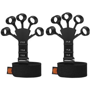 Salorie 2Pcs Finger Gripper Finger Exerciser Guitar Finger Exerciser 6 Resistant Levels Recovery Physical Tools Hand Strengthener For Patient