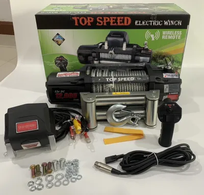 Winch Topspeed 12000lb (5454Kgs) 12V 24V steelrope - Gen2 วิ้นซ์ สลิง วินซ์ไฟฟ้า
