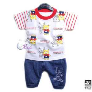BOBOBAM BAJU BAYI LAKI LAKI SETELAN ANAK COWO LUCU STELAN COWOK 6 12 BULAN KEREN TRENDY KEKINIAN BEAR