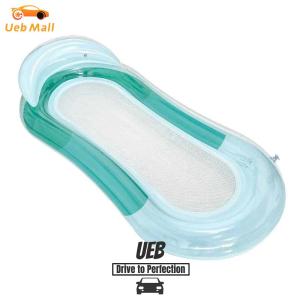 [UEB Mall]PVC Floating Lounge Bed with Nozzle Folding Water Float Chair Wear Resist Foldable Floating Row for Summer Pool Party