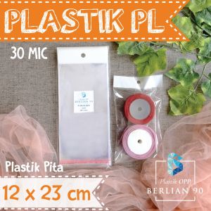 Plastik Display 12 x 23 Cm Isi 100 Lembar - Plastik Perlize - Plastik OPP Gantung