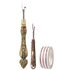 2pcs chủ đề unpicker may đường may Rippers may định vị băng sợi thép không gỉ unpicker cho thêu may