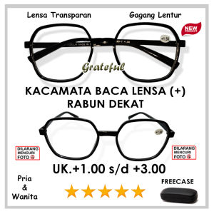 Kacamata Terbaru - Kacamata Model Hexagonal Lensa Rabun Dekat - Ready +1.00 s/d +3.00 - FREE CASE -UNTUK PRIA DAN WANITA