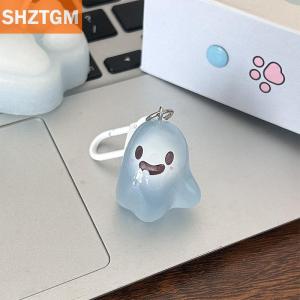 [COD] SHZTGM พวงกุญแจฮาโลวีนเรืองแสงลายผีการ์ตูนเยลลี่โทรศัพท์จี้ตุ๊กตาโทรศัพท์เคสประดับกระเป๋าพวงกุญแจรถ