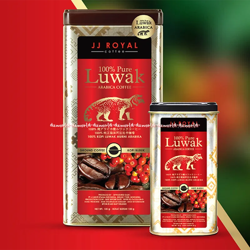 JJ Royal 100% 100gr Pure Luwak Arabica Coffee Kopi Bubuk Kemasan