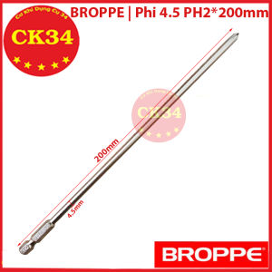 Bán lẻ - Mũi vít bake từ tính thép không gỉ các mũi PH1 PH2 dài 100-200mm hãng BROPPE chuôi lục giác