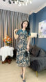 Đầm Trung Niên [ Linh Trà ] (TM 1809) Bigsize Màu Sắc Trẻ Trung Tươi Sáng Cao Cấp Tối Giản Họa Tiết Sang Trọng  Đi Tiệc Cho Mẹ Cho Cô. 