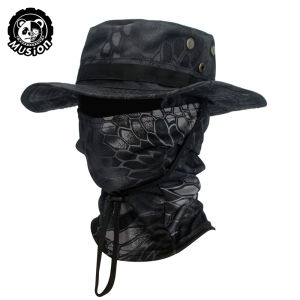 Musion Camouflage Foldable Boonie Balaclava Hat UV Protection Lightweight Quick-Dry Full Face Mask Bandana Hood Headwearfor Hunting Military Outdoor Tactical