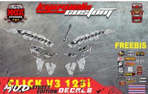 HONDA CLICK V3 MUD STREET EDITION DECALS