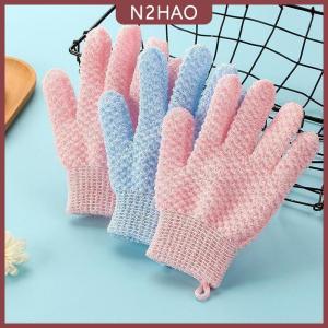 N2HAO  Găng tay tắm Găng tay tắm rửa khi tắm Găng tay tẩy tế bào chết tạo bọt spa Găng tay mát xa khi tắm Đồ dùng phòng tắm