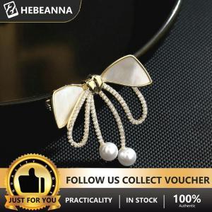 hebeanna แฟชั่นเจาะแฟลชเข็มกลัดติดโบว์เครื่องประดับเสื้อผ้าผู้หญิงของขวัญเครื่องประดับสำหรับงานเลี้ยง