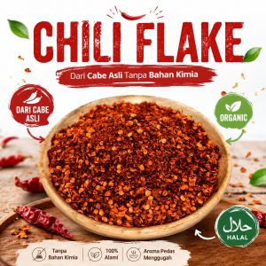 Cabe kering bubuk kasar 250gr  hot jeletot seperempat kg