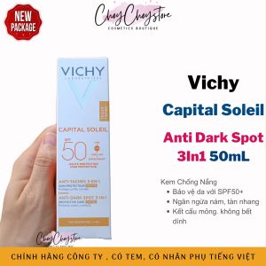 Kem Chống Nắng Vichy Capital Soleil Anti Dark Spot 3in1 50mL Giúp Ngừa Sạm Da Giảm Thâm Nám (Chất Kem Màu Da)