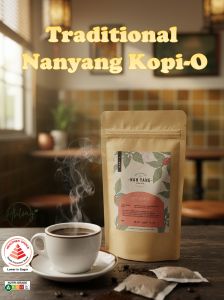 Ah Long Premium Traditional Nanyang Kopi O (20 Sachets) Pre-Grinded Bold Singapore Black Coffee Roast