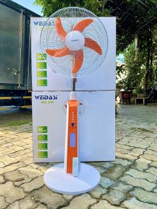Tặng đèn ngủ_ QUẠT TÍCH ĐIỆN 220V- WEIDASI WD246- 16 INCH tích điện đén 23h _xoay 180 độ