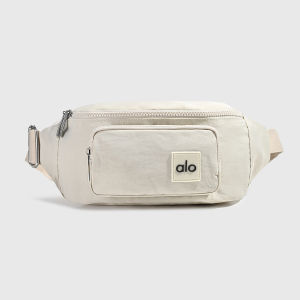 ALO Lightweight Nylon Fanny Pack 5 Shades Multi Compartment Square Patch Adjustable Waist Strap Outdoor Travel Running Chest Bag