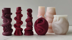Embossed Snake Cylinder Silicone Pillar Molds for Soap Epoxy Resin Silicone Molds for Home Decoration