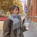 Syal Fashion Korea Wanita Pria Cashmere Immitation Scarf Wool Winter Autumn Musim Semi Dingin Motif Polos Bahan Tebal Nyaman Sejuk DIngin Untuk Unisex Ukuran panjang 200cm lebar 65cm. 