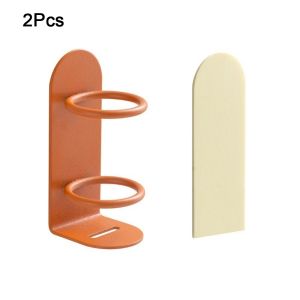 HDTRJ 2Pcs Iron Electric Toothbrush Holder Wall Mounted Punch-Free Toothbrush Stand Durable with Drainage Toothbrush Organizer For Home