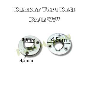 4 PASANG Braket Pipa Topi Besi Kaje 1" 3/4"