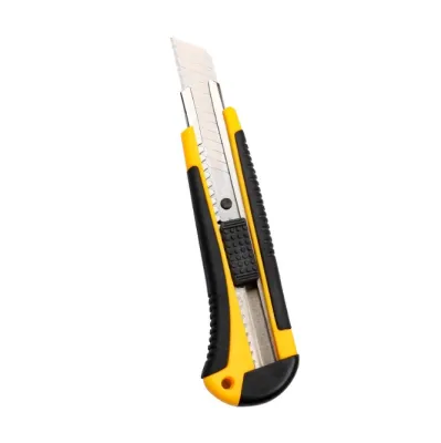 Stainless Steel Paper Cutter Knife – Auto Push-Pull Utility Pen Knife with 10 Blades for Office School & DIY