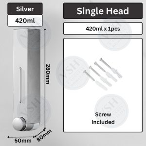 Soap Dispenser Screw Type Wall Mounted Toilet Soap Dispenser Bathroom Hand Soap Dispenser Dish Soap Dispenser Shampoo Dispenser