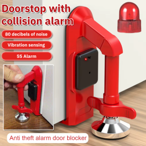 Anti-Collision Door Stopper Metal Strong Anti-Theft Door Blocker Portable Alarm Hotel Travel Security Lock