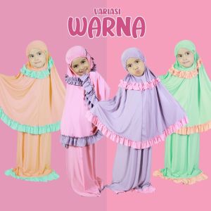 MUKENA MUKENAH RUKUH TELEKUNG ANAK PEREMPUAN KARAKTER BAYI USIA 1 2 3 4 5 6 TAHUN