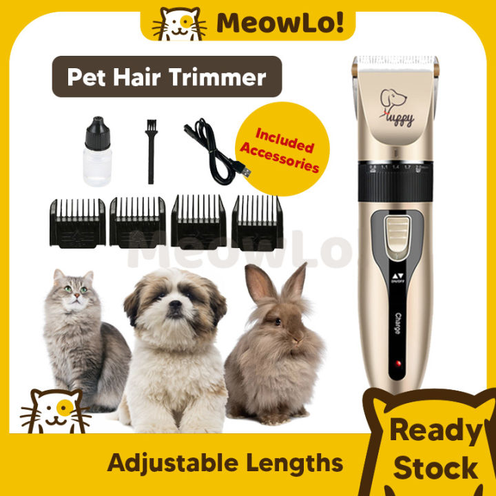 MeowLo Pet Grooming Trimmer Pet Hair Shaver Set Pet Clippers Cat Dog Clipper Pet Shaver Grooming Kit Hair Trimmer Lazada