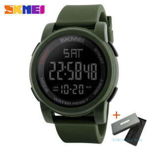 Skmei 1257 Thể Thao đồng hồ kỹ thuật số Cho Nam Giới Trở Lại Ánh Sáng thiết bị điện tử không thấm nước Đồng hồ đeo tay Nam Đồng hồ báo thức Relojes Para Hombre