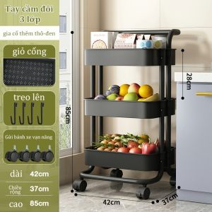 BMZAR Giá Để Đồ Di Động Giá Để Đồ Ăn Nhẹ Sách Kệ xe đẩy Kệ để đồ xe đẩy Vật liệu thép