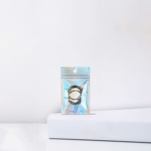 MD-C1104 Plastik Klip Hologram Flat Packaging Bungkus Makanan Bumbu Plastik / Ziplock Hologram Foil