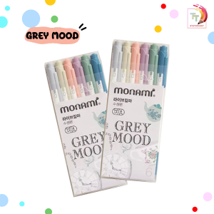 ปากกาเมจิก 2 หัว ชุด 6 สี Pastel Collection Monami Live Color Set ปากกาสีน้ำ พาสเทล