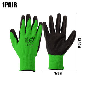 【Pphha】 5 đôi găng tay công việc nam giới cao su nhúng chống mặc trượt găng tay chống chịu thoáng khí bảo vệ xây dựng chuyên nghiệp găng tay an toàn