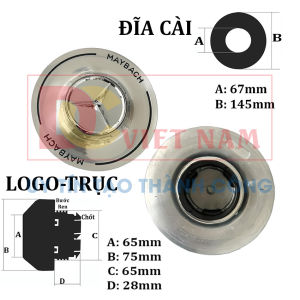 Logo chụp mâm ốp lazang bánh xe ô tô Maybach G010-C đĩa hợp kim nhôm cao cấp