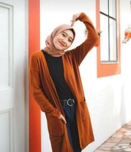 Belle Long Cardy Rajut Wanita Oversize - Wol Akrilik / Rajut - Fashion Statement - Nyaman dan Elegan - One Size - COD