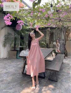 Đầm bầu váy bầu hè cổ yếm siêu xinh-đầm bầu dể thương cho mẹ bầu