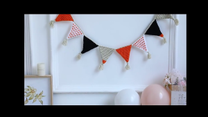 An toàn và lành mạnh trang trí nhà trẻ vui tươi trang trí nhà trẻ bông Crochet cầu vồng cờ Vòng hoa đẹp nhà trang trí thủ công