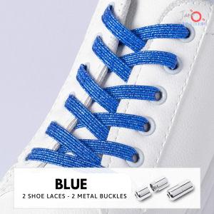 Tali Sepatu Warna Elastis Pengunci Besi Lazy Buckle Shoe Laces JOFLL29