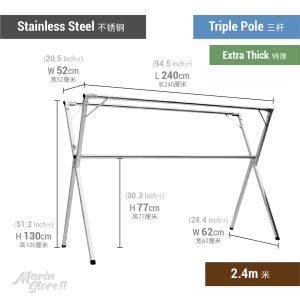 Clothes Rack Extendable Telescopic Cloth Hanger Foldable Drying Rack Laundry Rack Ampaian Baju 晾衣架