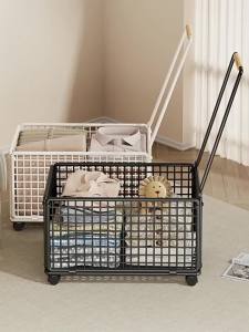 Sacesr Movable Storage Basket Iron Organizer Baskets Luxury Large Toys Clothes Organizers Cart Multipurpose Kitchen Organizing Carts T6H1N