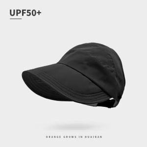 Summer Wide Brim Sunhat Women Sun Hats Foldable Adjustable Outdoor Beach Bucket Hat UV Protection Visors Ponytail Caps