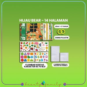 BF-M380 Buku Aktivitas Bayi Lucu DIY Quiet Busy Book dan Velcro 14 30 Halaman / Mainan Buku Edukasi